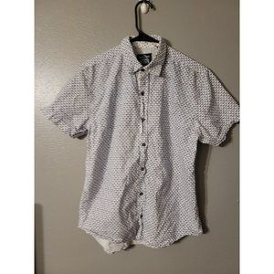 The Savile Row Company Short Sleeve Button Up Shirt Brit Slim Size M Glasses